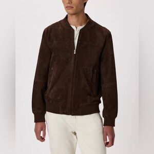 Quince 100% Suede Bomber Jacket Espresso Brown Size Small
